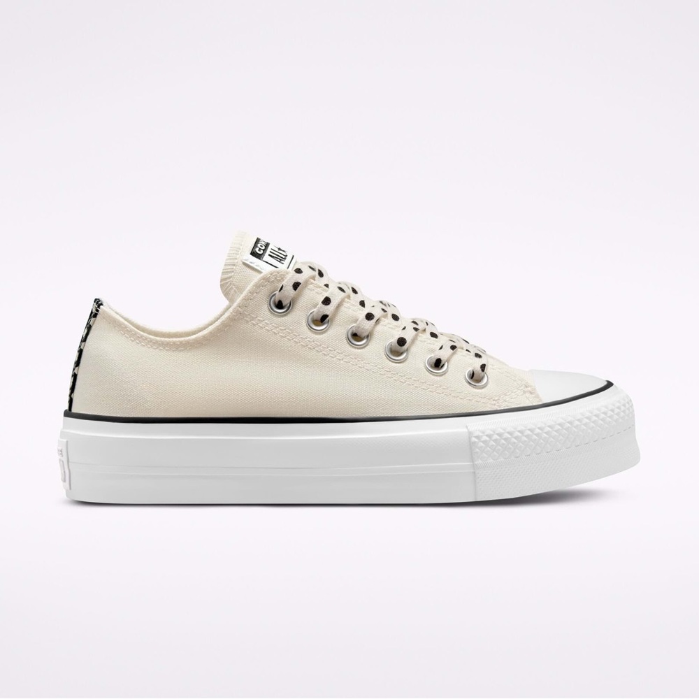 Converse Platform Ox Brown White Polka Dot A00561C Women's Size - Picture 3 of 6